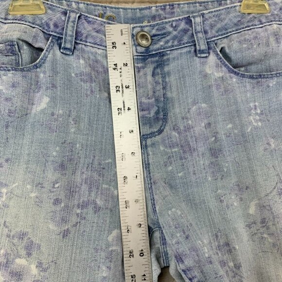 Lauren Conrad Womans 10 Denim Jeans Blue Floral Print Skinny Light Wash Mid Rise - Picture 8 of 16